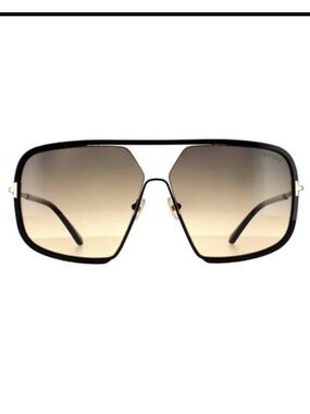 Tom Ford Black Frame Sunglasses with Brown Gradient Lenses